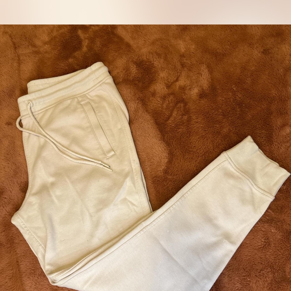 Express Cream Joggers Soft Tapered Sweatpants